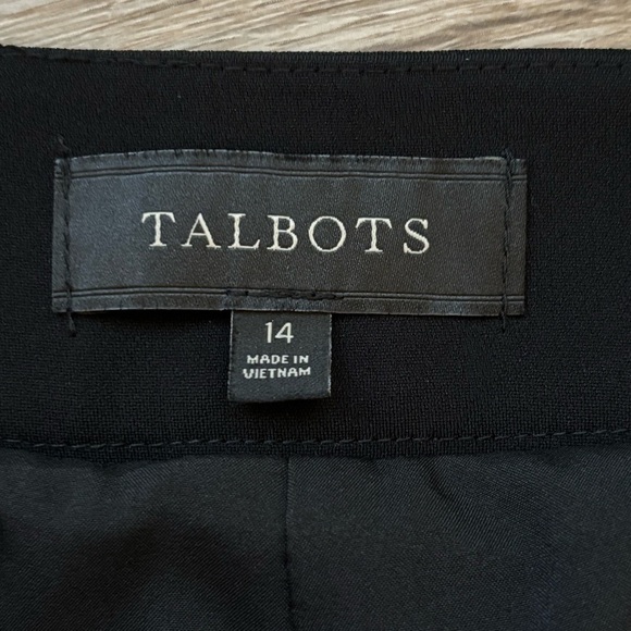 Talbots Black Dressy Side Zip Black Lined Dress Pants Women’s Size 14 - Picture 7 of 9